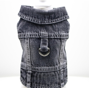 Venta al por mayor ropa para mascotas chaqueta vaquera chaleco para mascotas camisas monos azules abrigo de mezclilla chaqueta para perro para cachorro <span class=keywords><strong>pequeño</strong></span> - Product Image 2