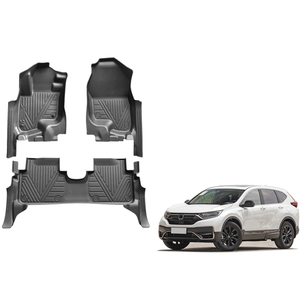 พรมปูพื้นรถยนต์ TPE แบบสั่งทำพิเศษสำหรับ Honda CRV LHD PHEV ปี 2012-2016 |   แผ่นรองพื้นกันน้ำทุกสภาพอากาศ ชุดเต็ม ของแท้จากโรงงาน - Product Image 1