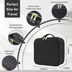 กระเป๋าแต่งหน้าแบบมีไฟ LED สำหรับเดินทางกล่อง<span class=keywords><strong>เครื่องสำอาง</strong></span>กระจกกล่องเครื่องแป้งที่จัดระเบียบพร้อมกระจก LED มีแสงสว่าง - Product Image 4