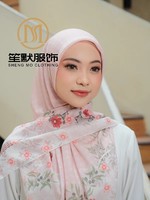 Nouveau style 2026 – Hijabs en coton Bawal 45 pour femmes musulmanes, foulard en voile de coton pour usage quotidien, ourlet carré fin
