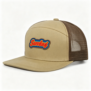 OEM ODM Factory <b>Vintage</b> Washed Denim Trucker <b>Cap</b> with Custom Logo Plastic Snap Closure for Street Sports - Product Image 1