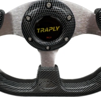 Volant de golf TRAPLY universel 13 pouces en cuir PU Sports Racing Drift JDM
