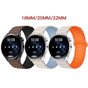 Correa de Reloj Magnética de 18mm 20mm 22mm para <span class=keywords><strong>Samsung</strong></span> <span class=keywords><strong>Galaxy</strong></span> Watch 7 6 5 <span class=keywords><strong>4</strong></span> <span class=keywords><strong>Classic</strong></span>, Correa de Silicona para Huawei Watch 5 GT5 Pro <span class=keywords><strong>46mm</strong></span> - Product Image 4