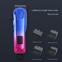Tondeuse à cheveux professionnelle brossée sur mesure 7500 tr/min pour barbier, autonomie longue durée 220 min, avec 4 peignes limiteurs