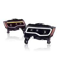 Faros Delanteros LED de 12V 6000K para Jeep Grand Cherokee WK2 2014-2021, Carcasa de ABS Resistente, Montaje Rápido, Lámparas Delanteras para Automóvil