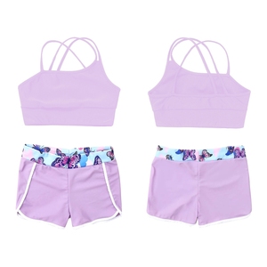 Ensemble de maillots de bain pour filles, catégorie Tankini, design plage pour enfants, passepoil contrastant, couvrance modeste, logo personnalisé - Product Image 5