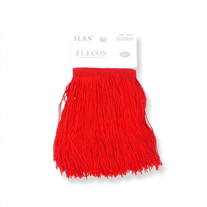 Frange Ilan Fleco 15x200cm Rosso Brillante per Decorazione Abbigliamento - Product Image 2