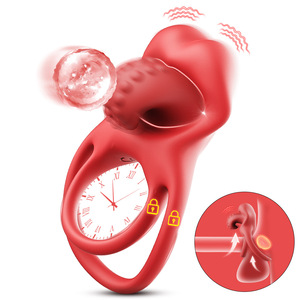 Anillo Vibrador Doble de Silicona para Pene, Productos Masculinos, Vibración Fuerte, Retrasa la Eyaculación, Anillo para Pene para Hombres, Juguete Sexual para Adultos, Magnético USB - Product Image 2