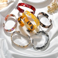 Nouveau bracelet manchette Jachon en acétate écaille de tortue, bracelets en acrylique, bracelet en celluloid imprimé léopard, accessoires de mode pour femmes
