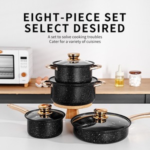 Juego <span class=keywords><strong>de</strong></span> Utensilios <span class=keywords><strong>de</strong></span> Cocina Antiadherentes <span class=keywords><strong>de</strong></span> 8 Piezas Aptos para Inducción, Base <span class=keywords><strong>de</strong></span> <span class=keywords><strong>Hierro</strong></span> <span class=keywords><strong>Fundido</strong></span>, Sartén, Olla para Sopa, Tapa <span class=keywords><strong>de</strong></span> Vidrio, Juego <span class=keywords><strong>de</strong></span> <span class=keywords><strong>Ollas</strong></span> para Cocina - Product Image 3