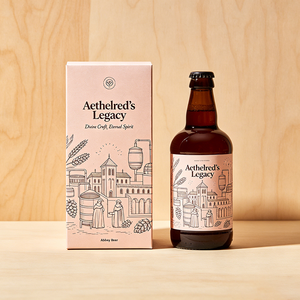 Scatola Ecologica Pieghevole in Carta Stampata con Goffratura e Stampa a Caldo Stile Abbey per Birra Belga, Confezione per Spedizioni - Product Image 2
