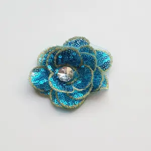 ZSY 3D Pailletten Diamant Aufkleber Hochzeits dekoration kleine Blumen stickerei Patch für Kleidung