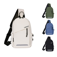Sac à bandoulière urbain multi-compartiments, logo personnalisé, léger, imperméable, antivol, sac de poitrine pour l'extérieur