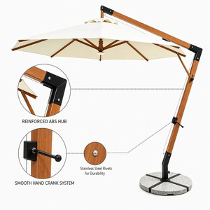 Sombrillas modernas de fábrica al por mayor con un diámetro de 3 <span class=keywords><strong>metros</strong></span>, ideales para espacios exteriores como playas y terrazas - Product Image 3