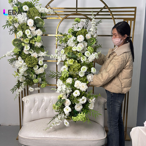 LEDA ของตกแต่งงานแต่งงาน ผ้าปูพื้นแบบสั่งทำได้ ผ้าปูพื้นลายดอกไม้สีชมพู ของตกแต่งทางเดินสำหรับงานอีเว้นท์ - Product Image 2