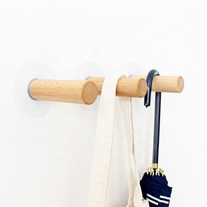 <span class=keywords><strong>En</strong></span> <span class=keywords><strong>Bois</strong></span> Massif <span class=keywords><strong>naturel</strong></span> Patères Mural Créatif Vintage Unique Organisateur Cintres - Product Image 4