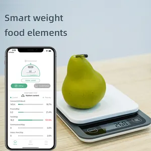 Welland-báscula de cocina para cocinar alimentos, calculadora nutritiva para hornear