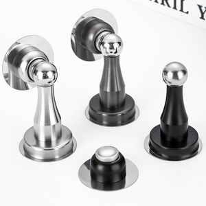 Stainless Steel Door Catcher Magnetic Wall Mount No Drilling Required For Bathroom Door Stopper <b>Floor</b> Catch Windproof - Product Image 5