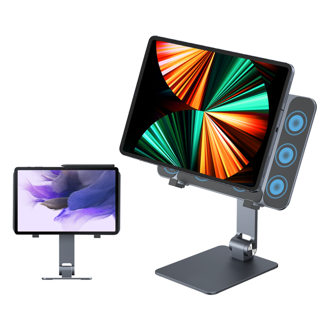 Ergonomic Foldable Portable Multi-Angle Adjustable Magnetic iPad Holder Stand for iPad Pro/Air Stand