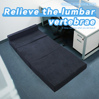 Matelas en mousse à mémoire de forme personnalisable à quatre volets housse en tissu lavable moderne pour la maison hôpital voyage-couchage d'invité pliable complet