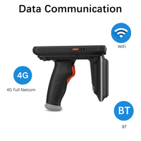 Android 10 Rug PDA Perangkat Genggam Tangguh dengan Pemindai Barcode Laser 1D/2D dan Pembaca RFID UHF Jarak Jauh