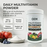 Poudre de multivitamines en pot de 500 g, mélange de vitamines quotidiennes, complément alimentaire