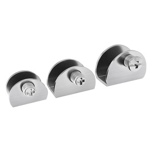 Clip semicircular de aleación de zinc con goma para soporte de cajones y estantes, soporte de fijación duradero - Product Image 2