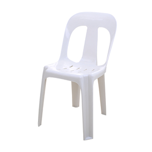 <span class=keywords><strong>Chaise</strong></span> <span class=keywords><strong>de</strong></span> <span class=keywords><strong>jardin</strong></span> en plastique blanc empilable monobloc pour l'extérieur - Product Image 1
