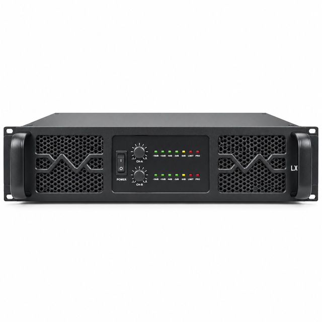 LX Series Professional Sound Power Amplifier 2 Channel 300W-2000W High Power Amp for DJ Stage Subwoofer PA System