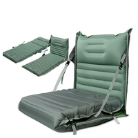 Chaise de camping gonflable automatique 2 en 1 avec dossier, portable, ultralégère, matelas gonflable