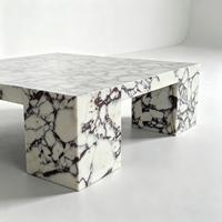 Table basse carrée en marbre Calacatta Viola de luxe, table centrale en pierre pour salon, maison, villa, hôtel