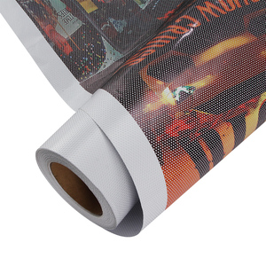 สติกเกอร์ใสแบบเจาะรูสำหรับติดกระจก ป้องกันความร้อน วัสดุไวนิลแบบมองเห็นได้ทางด้านเดียว สำหรับงานพิมพ์โปสเตอร์ - Product Image 1