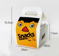 Vente en ligne de fast-food de haute qualité à emporter boîte d'emballage personnalisée avec poignée pour hamburger de chips de poulet frit