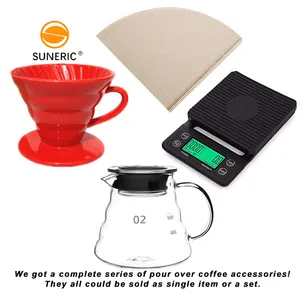Filtre de brassage en forme de V personnalisé tasse intelligente kit de café goutte à goutte à main cône verser sur goutteur de café en céramique