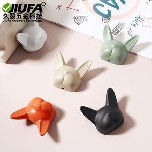 Jiufa French Bulldog Head <b>Wall</b> Hooks For Entryway Or Doorway Hanging Clothes And Bags - Product Image 2