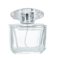 Flacon de parfum rectangulaire en verre dégradé de luxe 100 ml, col de 13 mm, impression sérigraphique, pulvérisateur à pompe avec estampage doré, marque QF, huile essentielle