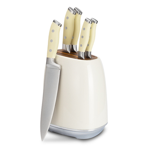 Ensemble de 6 couteaux de cuisine à manche riveté, acier inoxydable, couteaux de chef professionnels, couteau Santoku, OEM ODM DIY - Product Image 2