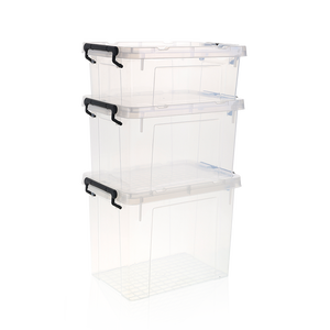Multifunction Household Sundries Stackable Plastic Lockable Storage Clear Box