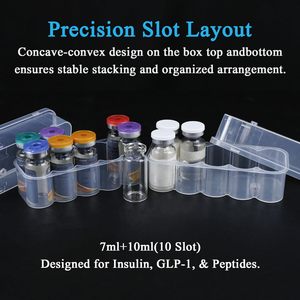 Lyophilized Peptide Powder Vials 3ml 2-Pack Anti-Crush Shatterproof Embossing Recycled Materials for Cosmetic Skincare - Product Image 3