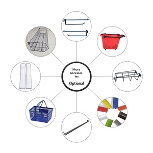 Étagère de présentation métallique simple face Shanghai, grande étagère de supermarché pour quincaillerie et magasin de proximité - Product Image 4