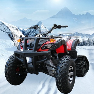 Hot Sale 200cc 2WD Snowmobile Track ATV Quad Bike 4 Wheeler Side by Side, Electric Start 4-Stroke Off-Road Adult