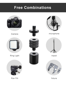 1/4 Để 1/4 Nam 3/8 Nữ Chủ Đề Chuyển Đổi Vít Adapter Hợp Kim Nhôm Tripod Gắn Cho Máy Ảnh Mic Đứng Ánh Sáng Vv - Product Image 5