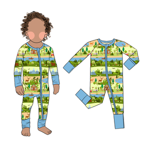 Little Glow Kid Baby Footie Romper Menutupi Kaki dan Tangan, Lembut, Cetak yang Dapat Disesuaikan, Pakaian Anak untuk Musim Semi dan Gugur. - Product Image 3