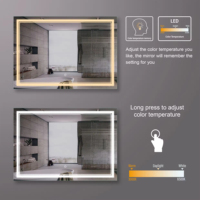 Vente en gros de miroir intelligent Miroir de salle de bain à écran tactile Grand miroir LED pleine grandeur avec lumière pour le salon