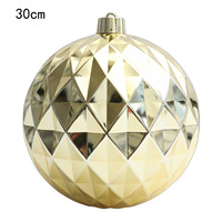 Weihnachtskugeln Große Größe 20-30cm 3D Diamantgitter Spiegelglanz-Kugeln für Weihnachtsbaum Einkaufszentrum Deckendekoration