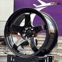 Velg Mobil Custom Forged Gloss Black 5 Spoke, Velg Alloy Custom untuk Chevy Camaro Mustang GTR