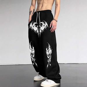 Nueva Llegada, Pantalones Deportivos Casuales de Estilo Urbano para <span class=keywords><strong>Hombre</strong></span>, Diseño con Estampado Gótico Y2K, Pantalones Holgados para <span class=keywords><strong>Hombre</strong></span> para Conciertos - Product Image 1