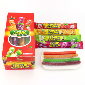 Bandes de bonbons gommeux en forme de <span class=keywords><strong>paille</strong></span> de réglisse HALAL remplies de <span class=keywords><strong>poudre</strong></span> aigre - Product Image 2