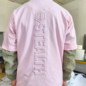 High Quality Custom Logo Embossing <strong>Men</strong> Emboss T-<strong>shirts</strong> 3D Embossed <strong>Printing</strong> T <strong>Shirt</strong> - Product Image 1