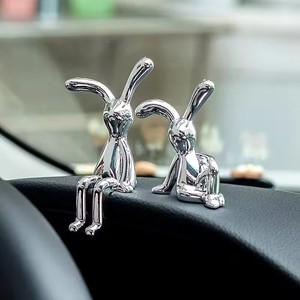 2PC Long-Eared Rabbit Double Statue Cartoon Decoration <strong>Accessories</strong> Living Room <strong>Bedroom</strong> Car Decoration Desktop Decorative Ornamet - Product Image 3